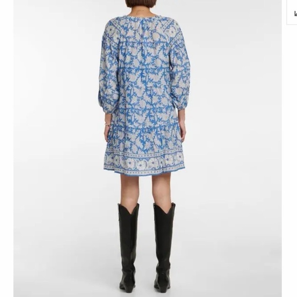 Velvet Lilah Cotton Printed Mini Dress Blue size M - Picture 2 of 8